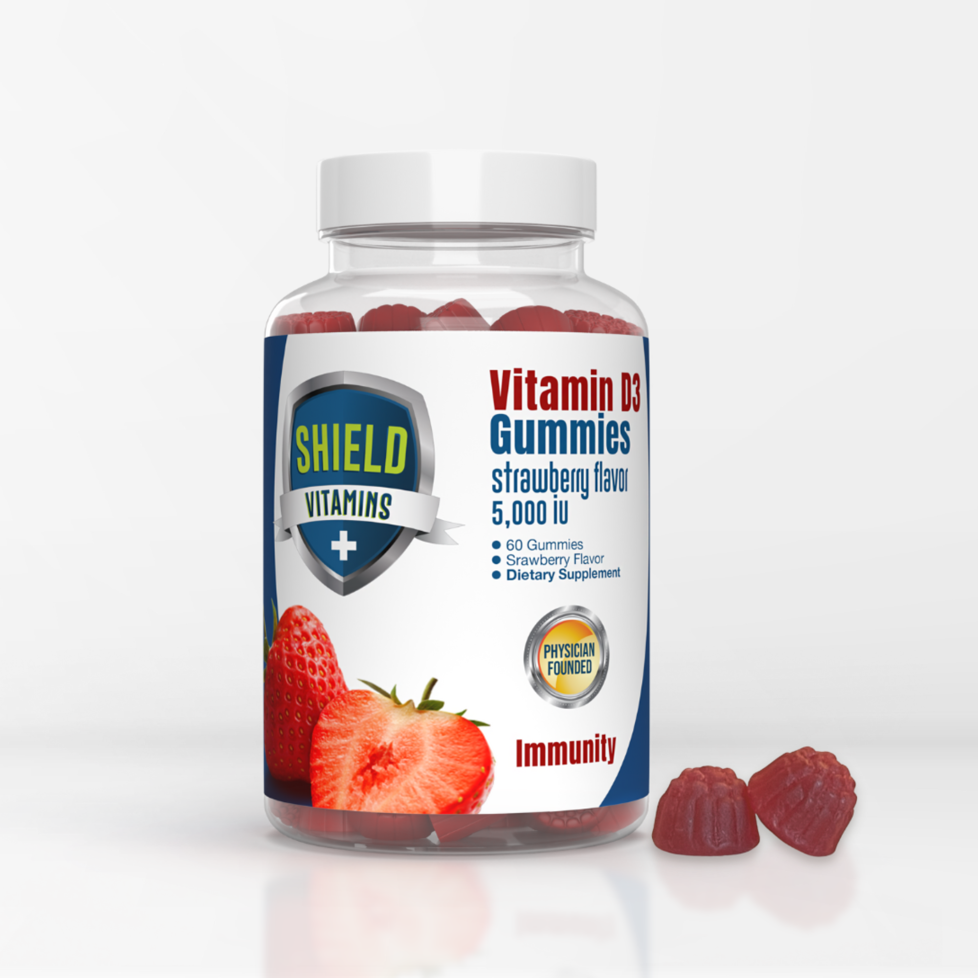 Shield Vitamins™ Vitamin D3 Gummies, 5000 IU